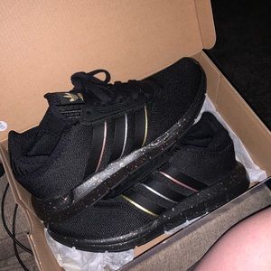 Adidas Black Sneakers with Stripes